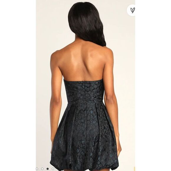 Lulus Wild About the Party Black Leopard
Jacquard Strapless Mini Dress size M - Picture 9 of 9